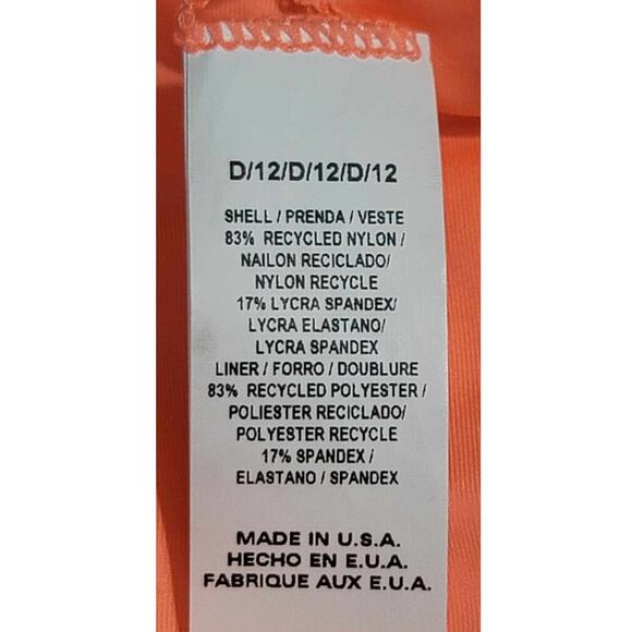 Vitamin A Luciana Striped EcoRib Reversible Bikini Swim Bottom Day Glow 12 NEW - Picture 5 of 7